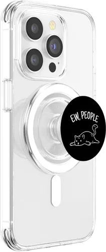 Miniatura 4 de Ew People Gato Gatos Meow Kitty Lovers Hate People Gift PopSockets MagSafe PopGrip para iPhone