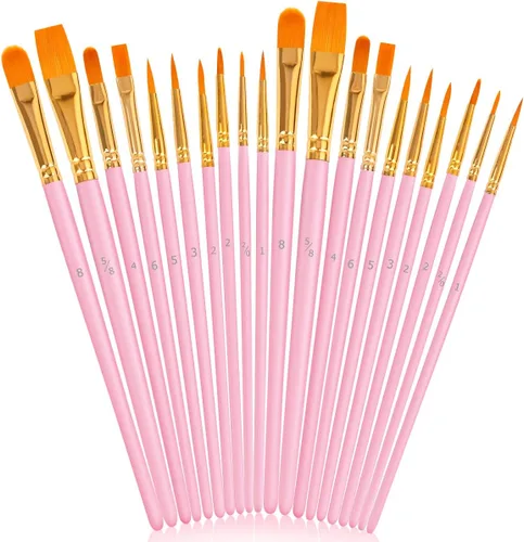para niños, adolescentes, chicas adolescentes, cosas de moda, relleno para cesta de Pascua, juego de pinceles de pintura acrílica Soucolor para Rosa