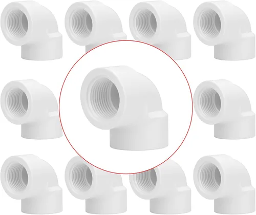 Miniatura 28 de Paquete de 10 Adaptadores Conectores de Acoplamiento de Tubería de PVC de Rosca Doble Hembra de 1 pulgada (F x F) SCH40 Acoplamiento de Tubería