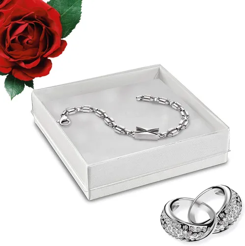 Miniatura 2 de Joyero pequeño Cajas de regalo con tapas - Cajas de regalo blancas y transparentes 3.5 x 3.5 (5)