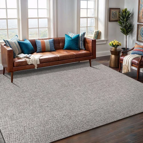 Miniatura 28 de Tapete de Puerta de Yute Fácil 2x3 Pies Interior Exterior Alfombras Naturales Alfombra de Fibra Sólida Alfombra de Área Tejida Boho Fácil de Limpiar