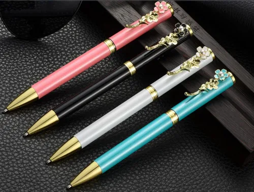 Miniatura 6 de Gullor Bolígrafo de laca negra con estuche de negocios, bolígrafo de metal retráctil ejecutivo de lujo para hombres y mujeres, oficina ejecutiva Azul