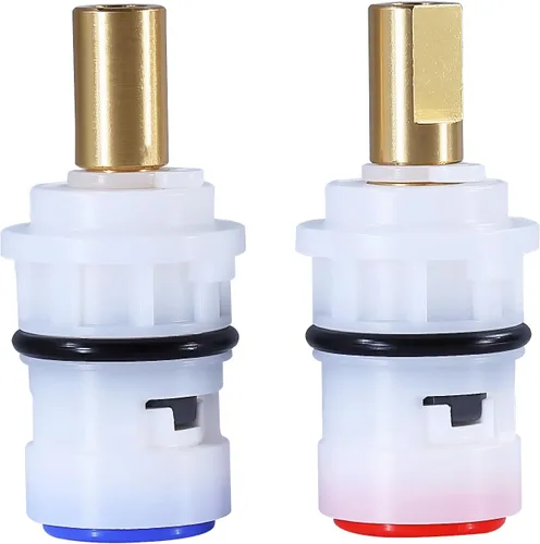 Grifo de disco de cerámica de repuesto para grifo de baño (1 par caliente y frío) para Pfister 9608020 48/143/149 Series Cartucho de válvula 9608060