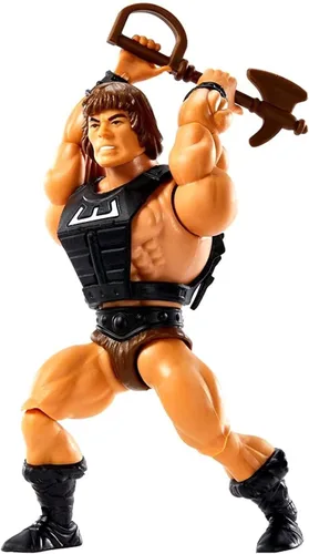 Masters of the Universe Origins Figura de acción, WUN-DAR, Savage He-Man, juguete de motu coleccionable articulado con accesorio y mini cómic (HDY24)