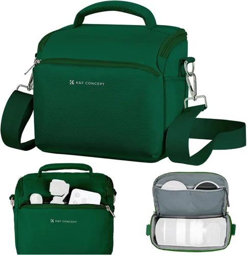 Miniatura 12 de K&F CONCEPT Bolso de bandolera para cámara pequeño estuche cruzado para cámara DSLR/SLR/Cute compacto Bolsos de hombro para fotografía