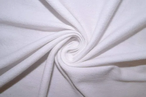 Miniatura 2 de Tela de rizo francés blanco #25 100% algodón de peso medio por The Yard, tela de ropa, tela de muselina, telas para costura por yardas, colcha