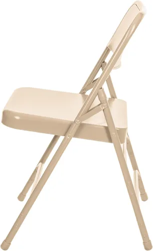 Miniatura 5 de OEF Furnishings Serie OEF300 Sillas Plegables de Acero Premium de Servicio Pesado, Sillas Comerciales de Metal con Triple Refuerzo y Bisagras Beige