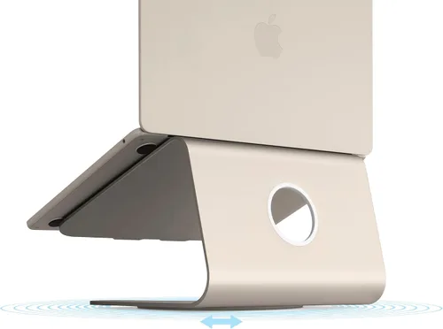 Miniatura 3 de Rain Design Soporte para portátil mStand360 con base giratoria, Starlight (10093)