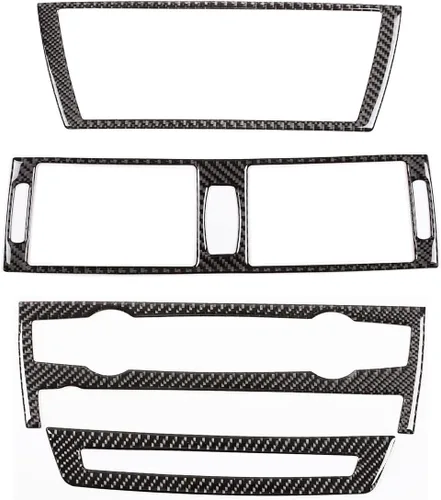 Miniatura 6 de Ajuste para BMW X5 X6 E70 E71 2008-2013 Función de ajuste de consola central Adhesivo decorativo de panel + Navegación y salida de aire, adhesivo