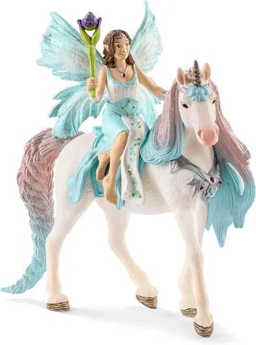 Miniatura 10 de Schleich Bayala - Figura de hada Eyela de 3 piezas con figura de unicornio de princesa, figura de hadas de fantasía con varita mágica, juguete
