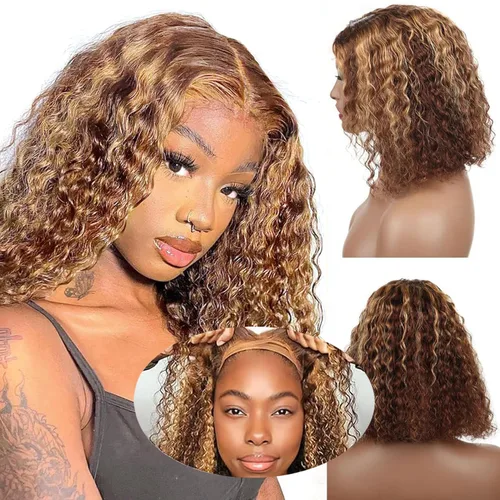 Miniatura 28 de Peluca de encaje frontal sin pegamento Fronbanis, peluca de cabello humano sin pegamento, pelucas de cabello humano pre-depiladas y pre-cortadas