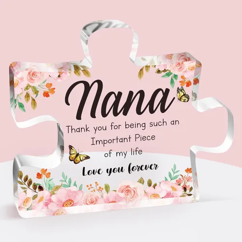 Miniatura 8 de Regalos para tía de sobrina, pieza de rompecabezas de acrílico grabada de 3.9 x 3.3 pulgadas, delicados regalos para tía de parte de la sobrina