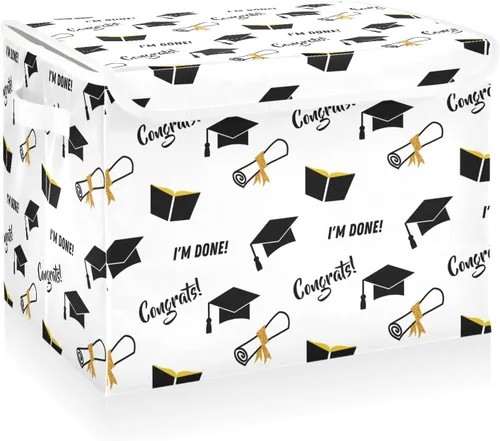 Miniatura 25 de CaTaKu Contenedores grandes de tela con tapas, cajas de almacenamiento de bastones de caramelo de Navidad con asas para organizar la ropa, cubos