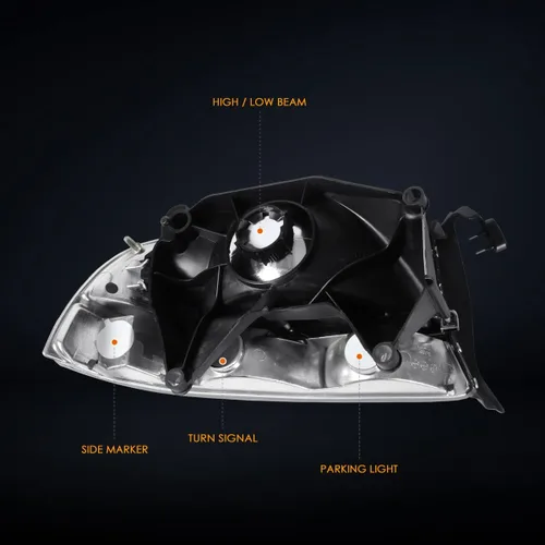 Miniatura 4 de PM PERFORMOTOR Faros delanteros de esquina transparentes de repuesto compatibles con Dodge Durango 98-04 / 97-04 Dakota, PMHL-DODA-9704-4P-OH-SC