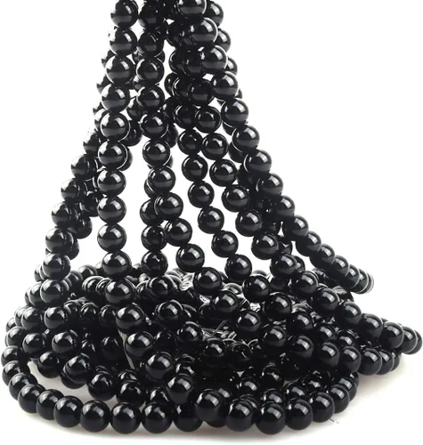 Miniatura 22 de Cuentas sueltas redondas de piedra natural de amatista de 8mm, cuentas para hacer joyas y manualidades DIY, 1 cordón de 15 pulgadas, aproximadamente