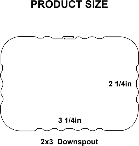 Miniatura 2 de Codo estilo A del líder del canalón (Offset= 3) 2"x3" Blanco S