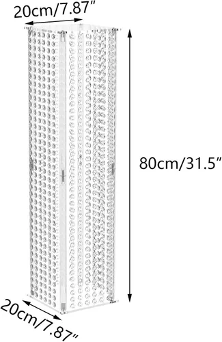 Miniatura 6 de Nuptio Centros de mesa para jarrones de mesa de boda, 2 piezas de 31.5 pulgadas de alto, jarrón de flores de cristal para decoración de mesas