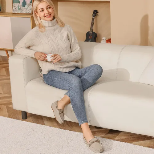 Miniatura 5 de Pantuflas Dream Pairs planos, de piel sintética, para mujer