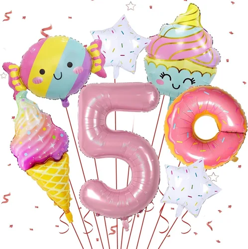 Miniatura 7 de Decoraciones de cumpleaños de sirena para la 7ª niña, kit de globos rosa y azul, globos de cola de mar para niñas, fiesta de sirena, baby shower