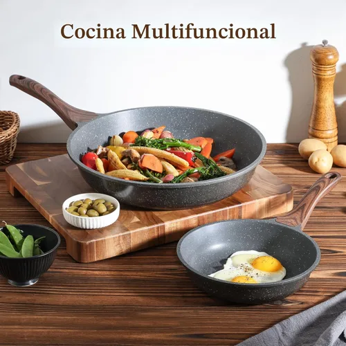 Miniatura 8 de SENSARTE Sartén Antiadherente para Freír, Sartén para Tortilla con Revestimiento de Granito Suizo, Sartén de Chef de Piedra Saludable, Libre de PFOA