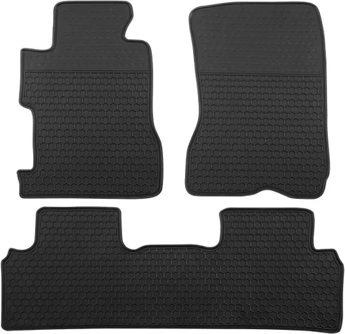 Miniatura 8 de Alfombrillas de coche a medida para Honda Odyssey 2018-2025, resistentes a todo tipo de clima, de goma, revestimientos de suelo para auto, Todo negro