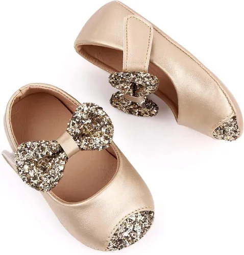 Miniatura 4 de Baby Girls Shoes Mary Jane Flats Shoes Anti-Slip Soft Rubber Sole Toddler First Walkers Princess Dress Shoes