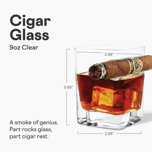 Miniatura 2 de Corkcicle Vaso Premium para Cigarro - Vaso de Whiskey de Doble Uso - Muesca para Cigarro Incorporada - Diseño Ergonómico - Construcción Duradera
