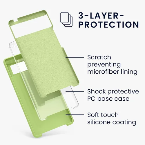 Miniatura 608 de kwmobile Funda Compatible con Google Pixel 6 Pro - Funda de teléfono de silicona TPU con acabado suave - Azul Arrecife