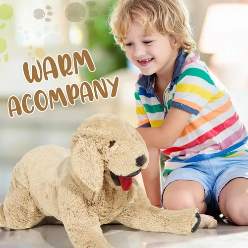 Miniatura 6 de Geosar Animales de peluche de perro de 15.7 pulgadas, suaves juguetes de peluche Golden Retriever, almohada de peluche grande para abrazar, regalos