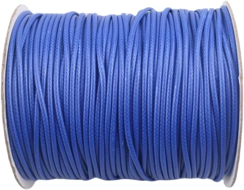 Miniatura 24 de Cordón de poliéster encerado para hacer joyas, cuerda encerada con carrete para hilo de bricolaje (rojo, 0.020 in (150 yardas))
