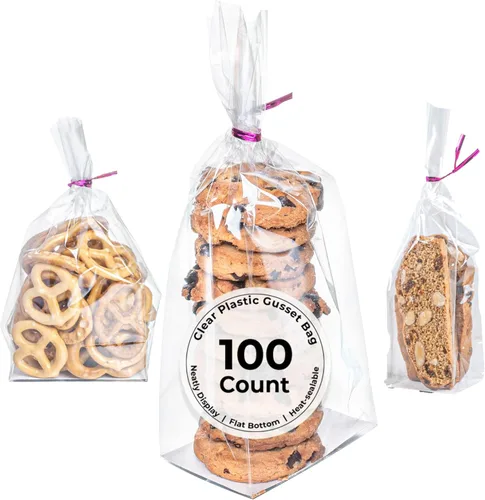 Miniatura 14 de Restaurantware Bolsas para Sándwich de Sellado Térmico de Fondo Plano Bolsas de Alimentos Sellables al Calor - Bolsa con Fuelle con Inserto de Papel