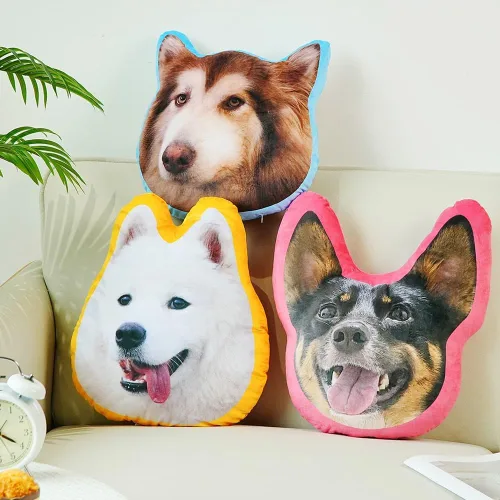 Miniatura 3 de Almohada personalizada – Almohada facial personalizada con imagen para novio, novia, regalo divertido almohada de gato perro para hombres y mujeres