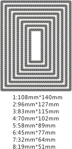Miniatura 5 de Troqueles para álbumes de recortes, marco de capas de corte de metal para hacer tarjetas, plantilla de perforación de manualidades de papel, 8