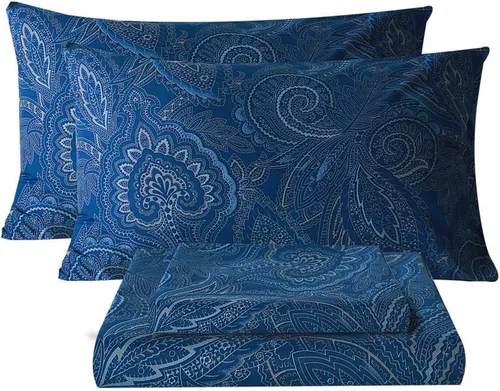 Miniatura 11 de Bedlifes Galaxy Outer Space Juego de Sábanas, con temática de galaxia, 3 piezas, incluye sábana encimera, sábana bajera y 1 funda de almohada
