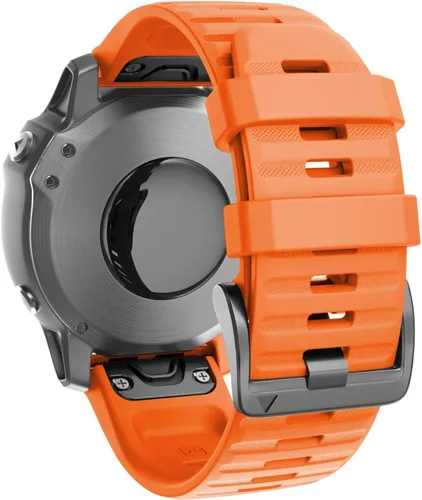 Miniatura 8 de ANCOOL Compatible con banda Fenix 6X/7X de 26mm Quickfit, correa de silicona suave de repuesto para relojes inteligentes Fenix 5X/Fenix 8 de Verde