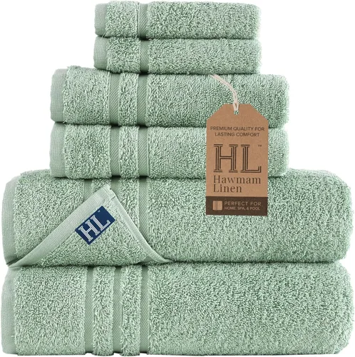Miniatura 62 de Juego de 6 toallas de baño negras para baño, algodón turco original, suave, absorbente y de primera calidad, 2 toallas de baño, 2 manos y 2 toallas
