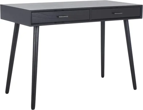 SAFAVIEH Home Collection O'Dwyer Mid-Century - Escritorio retro negro con 2 cajones