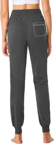 Miniatura 5 de SEVEGO Pantalones deportivos de algodón ligero con bolsillos con cremallera para mujer, 30323436