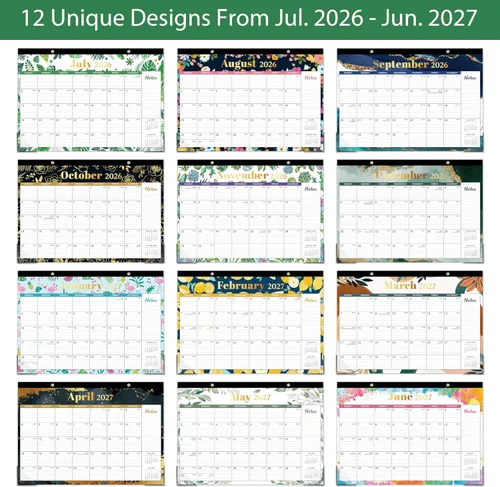 Miniatura 3 de Calendario magnético 2026-2027 para refrigerador – Calendario magnético/de escritorio 2026-2027 de julio de 2026 a junio de 2027, calendarios