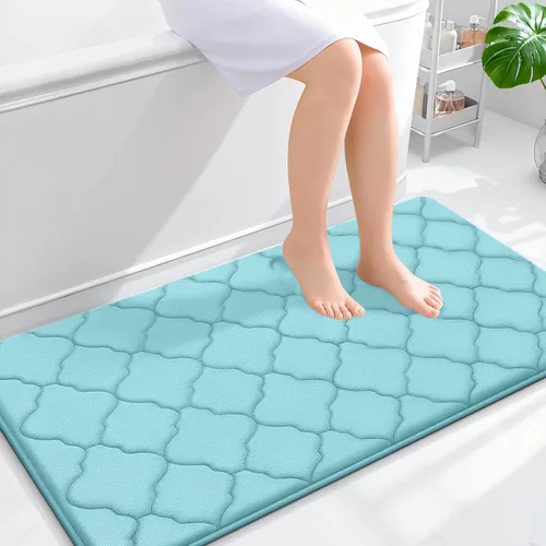 Miniatura 88 de OLANLY Alfombra de Baño de Espuma Viscoelástica de 24 x 16 pulgadas, Ultra Suave y Absorbente, Alfombras de Baño Antideslizantes, Cómodas, Lavables