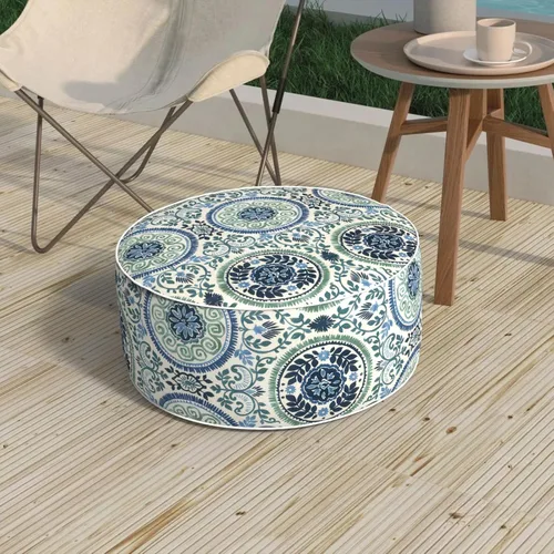 Miniatura 28 de Taburete inflable para exteriores de 31 pulgadas de diámetro x 14 pulgadas de alto, taburete portátil para todo tipo de clima, taburete de muebles