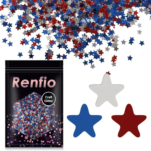 Miniatura 11 de Renfio Rompecabezas holográfico de 1.75 onzas, 1.76 oz, confeti con purpurina, formas de rompecabezas, mezcla de colores, lentejuelas gruesas