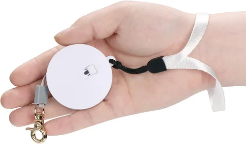 Miniatura 7 de Correa retráctil para perros pequeños y gatos de hasta 11 libras con cinta de nailon fuerte antitirones de 6.5 pies, manos libres, mini correa Azul