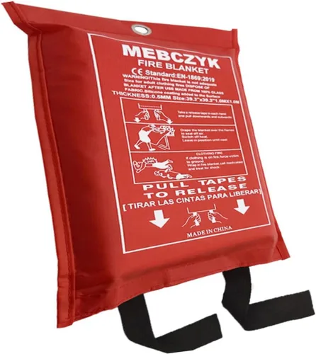 Manta de emergencia para cocina con revestimiento de silicona. Manta ignífuga para el hogar para cocina, campamento, oficina, barbacoa, soldadura y