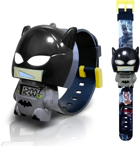 Reloj de superhéroe para niños, reloj digital para niños y niñas, fácil de leer, lindo reloj de pulsera de dibujos animados, regalo para vacaciones,