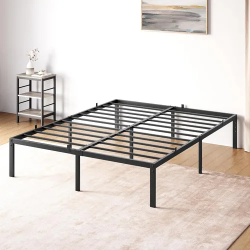 Miniatura 9 de IDEALHOUSE Base de cama individual de 6 pulgadas, no necesita somier, plataforma de metal resistente de perfil bajo con listones de acero
