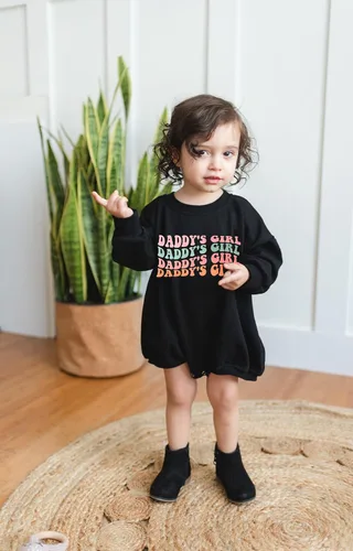 Miniatura 2 de Ropa de bebé para niña con cuello redondo, sudadera de manga larga, ropa de invierno