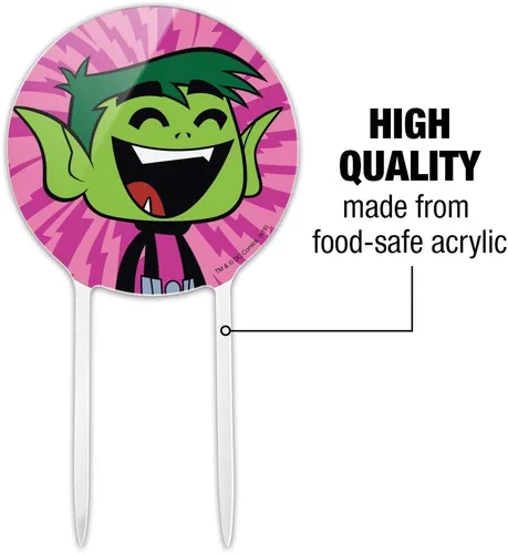 Miniatura 6 de Decoración acrílica para tartas de Teen Titans Go! Beast Boy para decoración de fiesta para boda, aniversario, cumpleaños, graduación