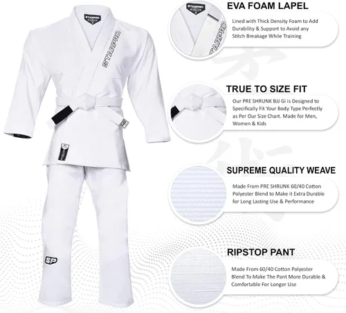Miniatura 6 de Starpro Evolve Kids Preshrunk Jiu Jitsu Gi, BJJ Gi Men Many Sizes & Colors Junior BJJ Gi, Brazilian Jiu Jitsu Gi