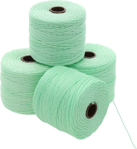 Miniatura 24 de The Beadsmith S-Lon Cordón para Cuentas – Cordón de Nylon Torcido de 0.5 mm para Ensartar, Paquete de 4, Mezcla de Neutrales Fríos, TEX210, 77